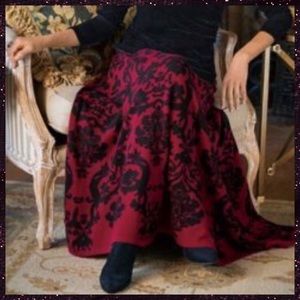 Soft Surroundings Knit Brocade Maxi Skirt